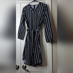 Black and White Striped Dress